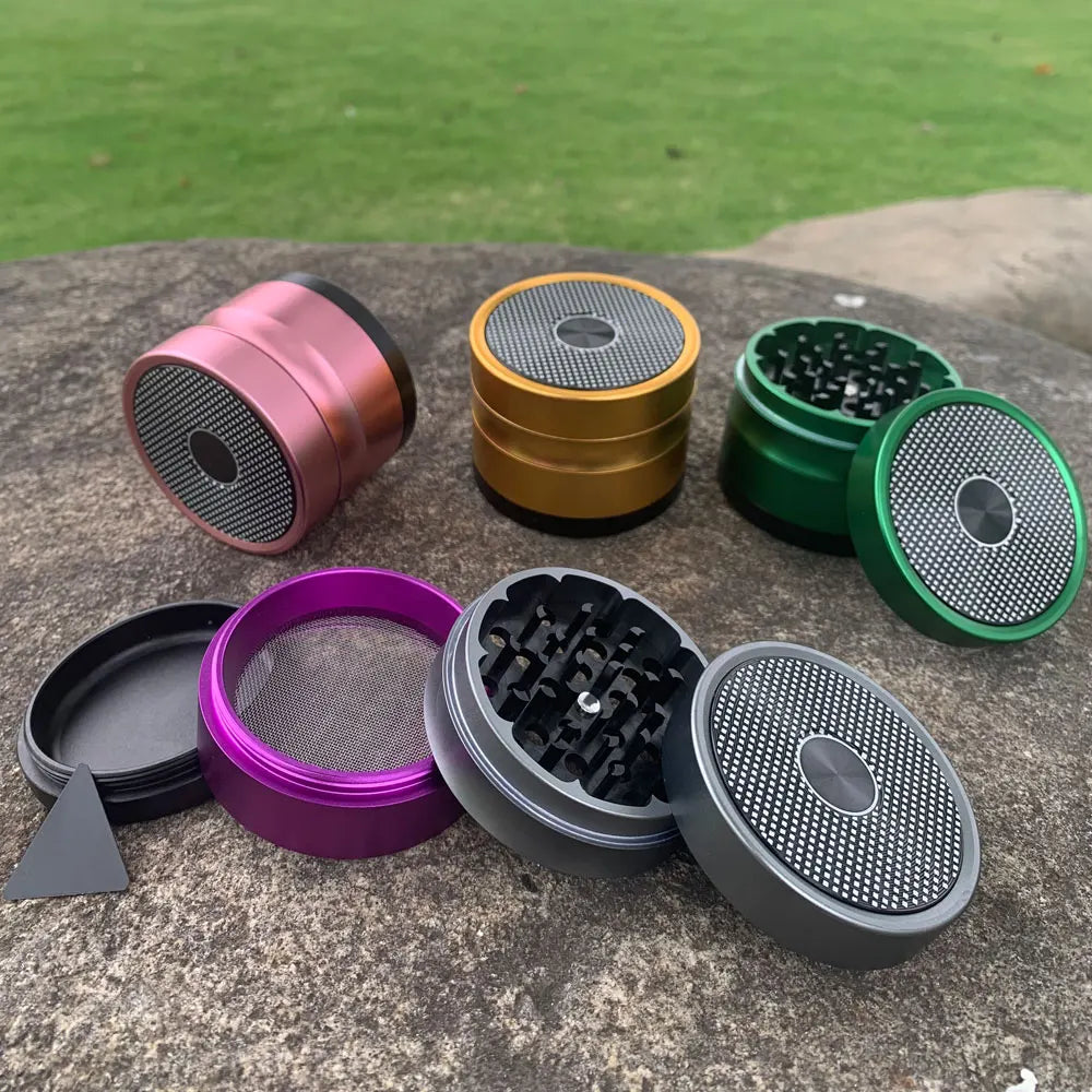 Metallic 63 MM 4 Layer Aluminum Grinder By: Honeypuff