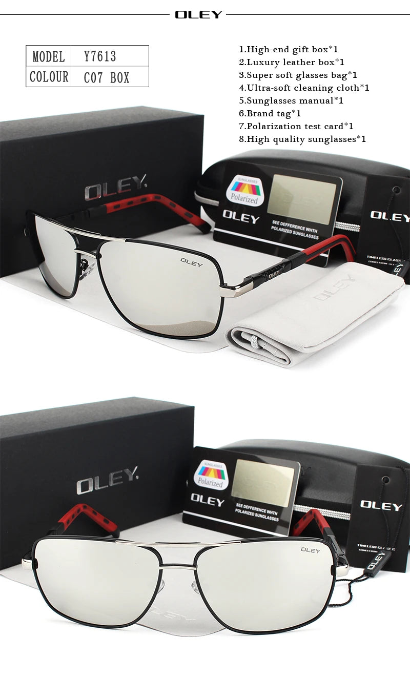 OLEY Brand Men's Polarized Sunglasses (New Item)