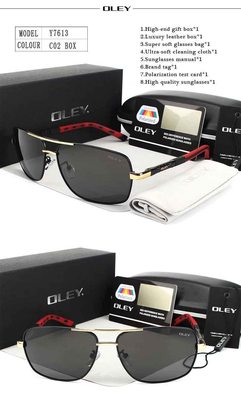 OLEY Brand Men's Polarized Sunglasses (New Item)