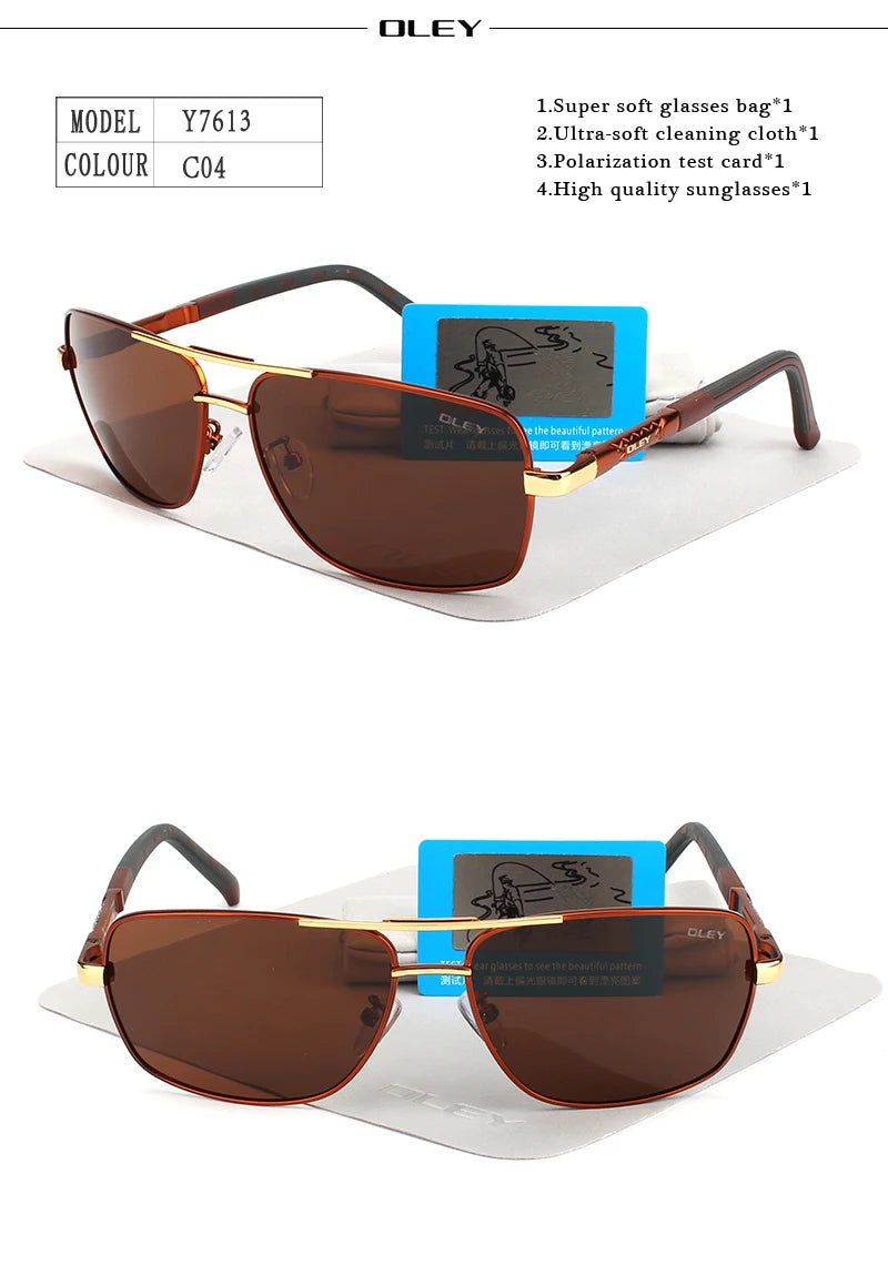 OLEY Brand Men's Polarized Sunglasses (New Item)