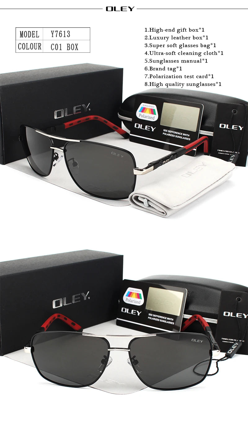 OLEY Brand Men's Polarized Sunglasses (New Item)