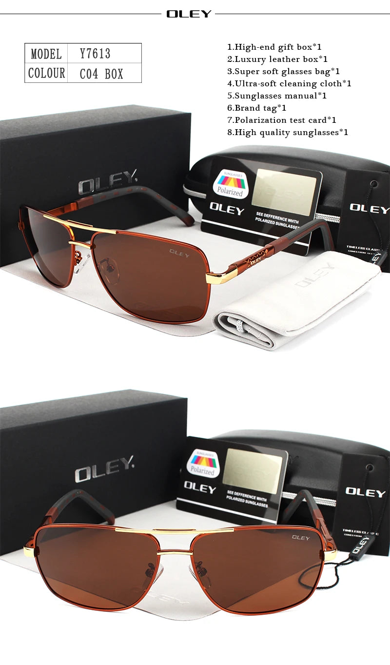 OLEY Brand Men's Polarized Sunglasses (New Item)