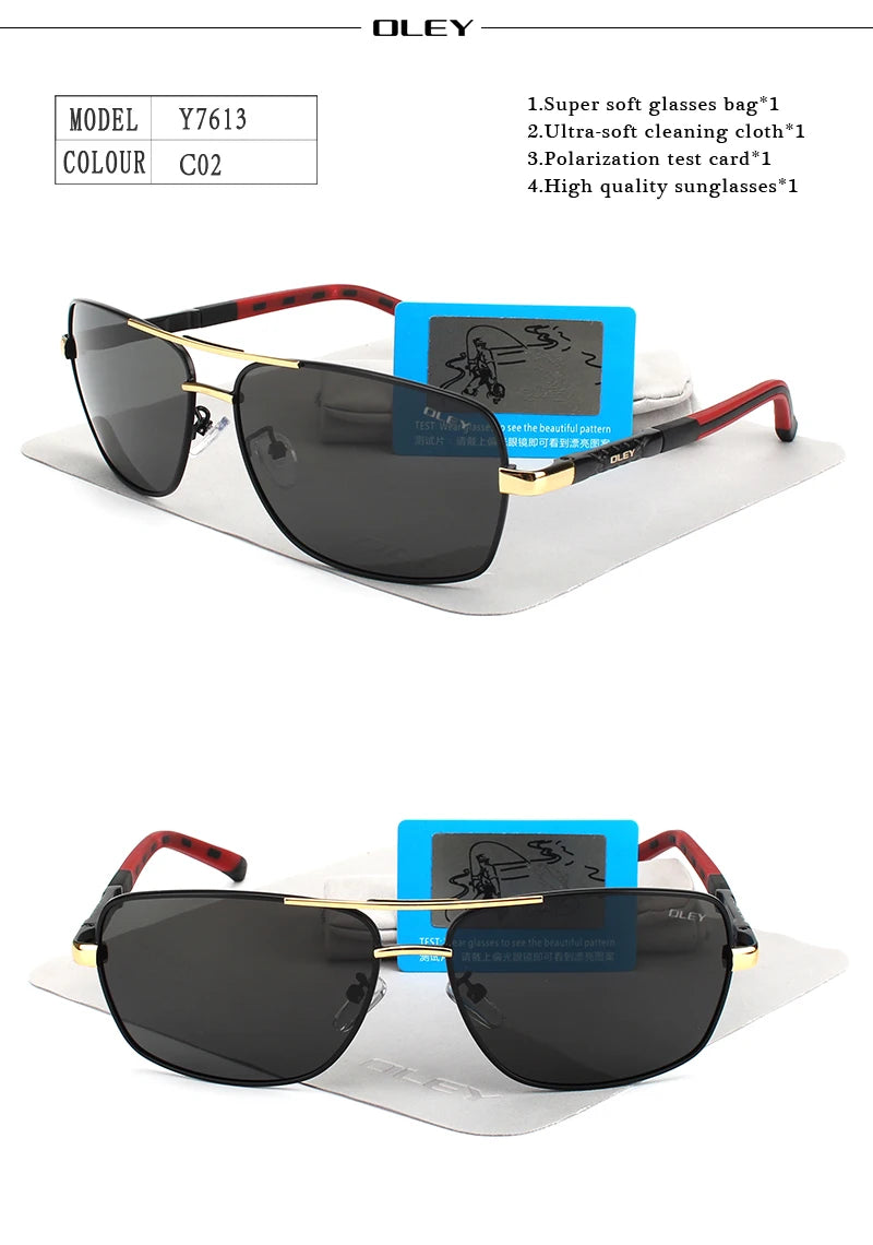 OLEY Brand Men's Polarized Sunglasses (New Item)