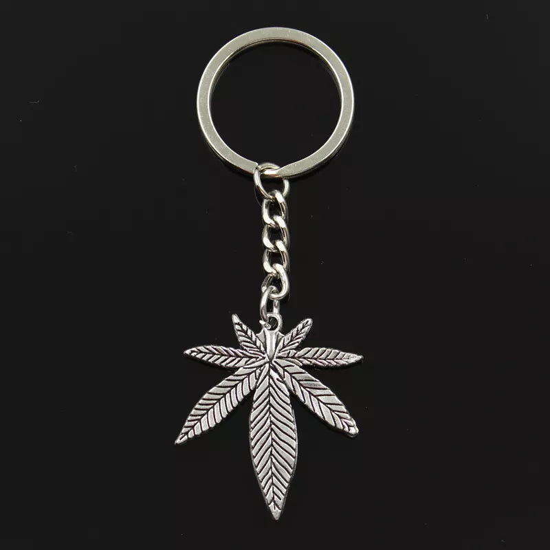 Leaf Key Ring (Metal Plated) Key Chain