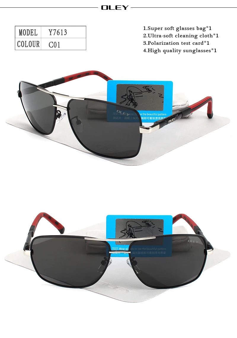 OLEY Brand Men's Polarized Sunglasses (New Item)