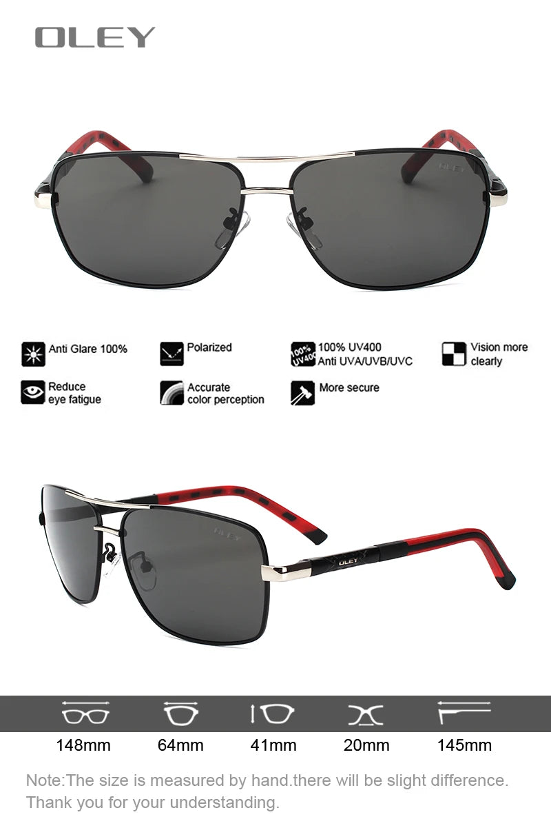 OLEY Brand Men's Polarized Sunglasses (New Item)