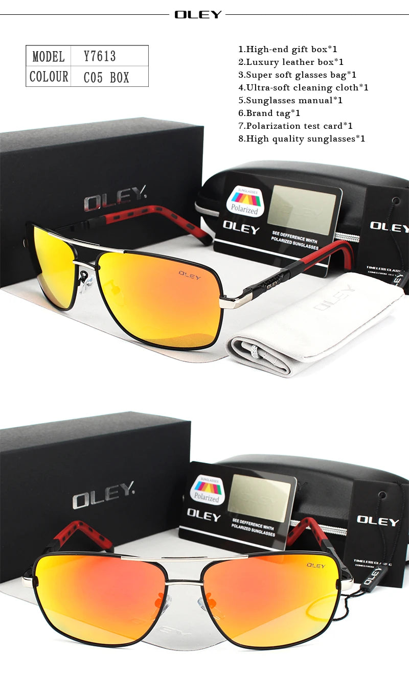 OLEY Brand Men's Polarized Sunglasses (New Item)