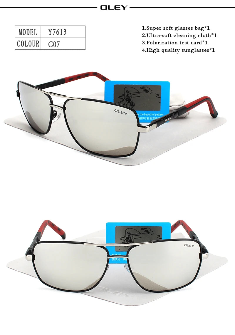 OLEY Brand Men's Polarized Sunglasses (New Item)