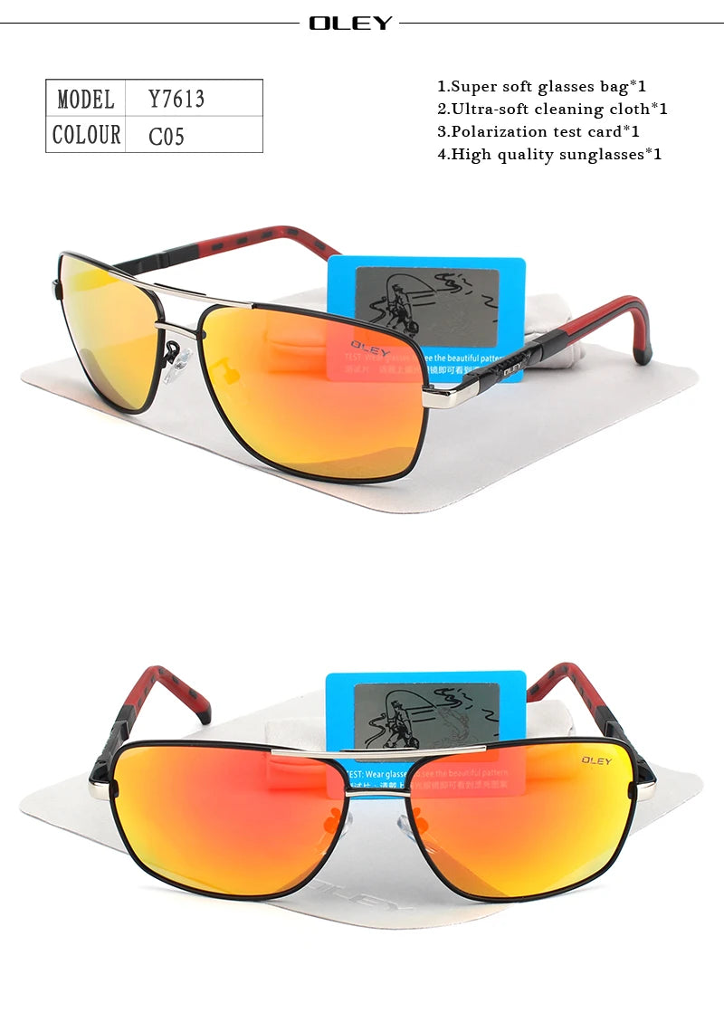 OLEY Brand Men's Polarized Sunglasses (New Item)