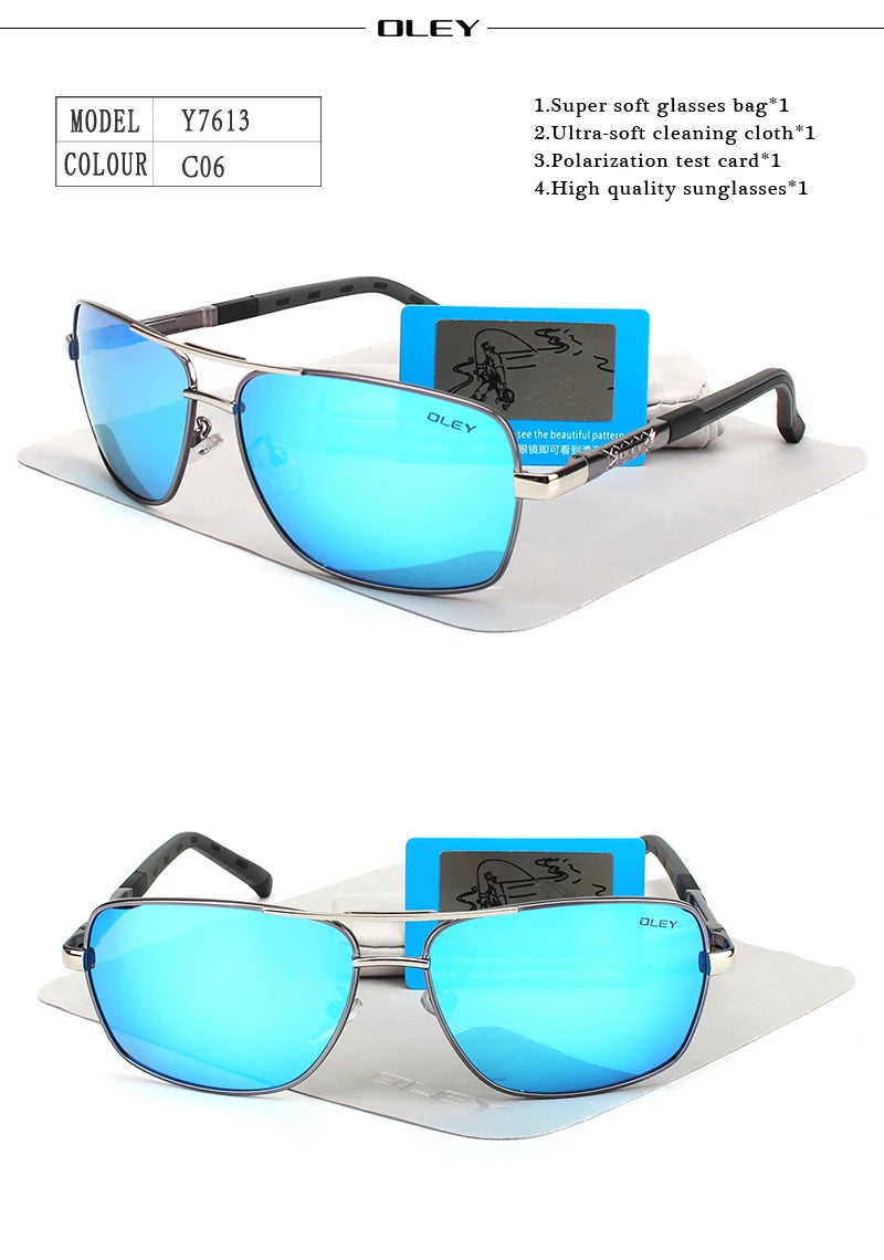 OLEY Brand Men's Polarized Sunglasses (New Item)