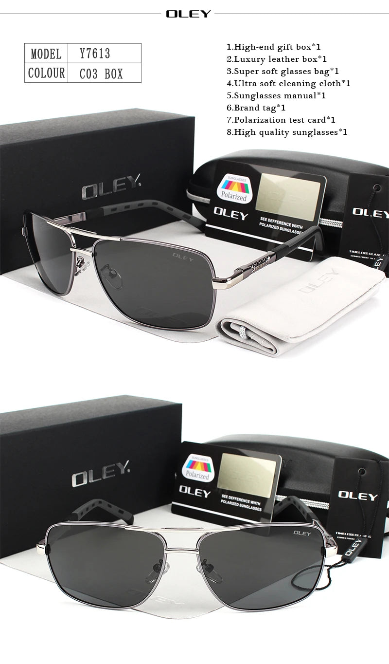 OLEY Brand Men's Polarized Sunglasses (New Item)