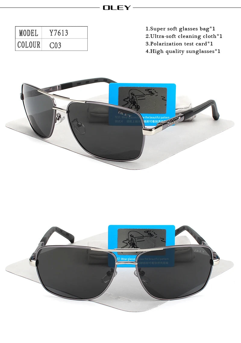 OLEY Brand Men's Polarized Sunglasses (New Item)