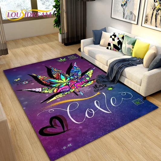 "Purple Love" Area Rug/Carpet Rug