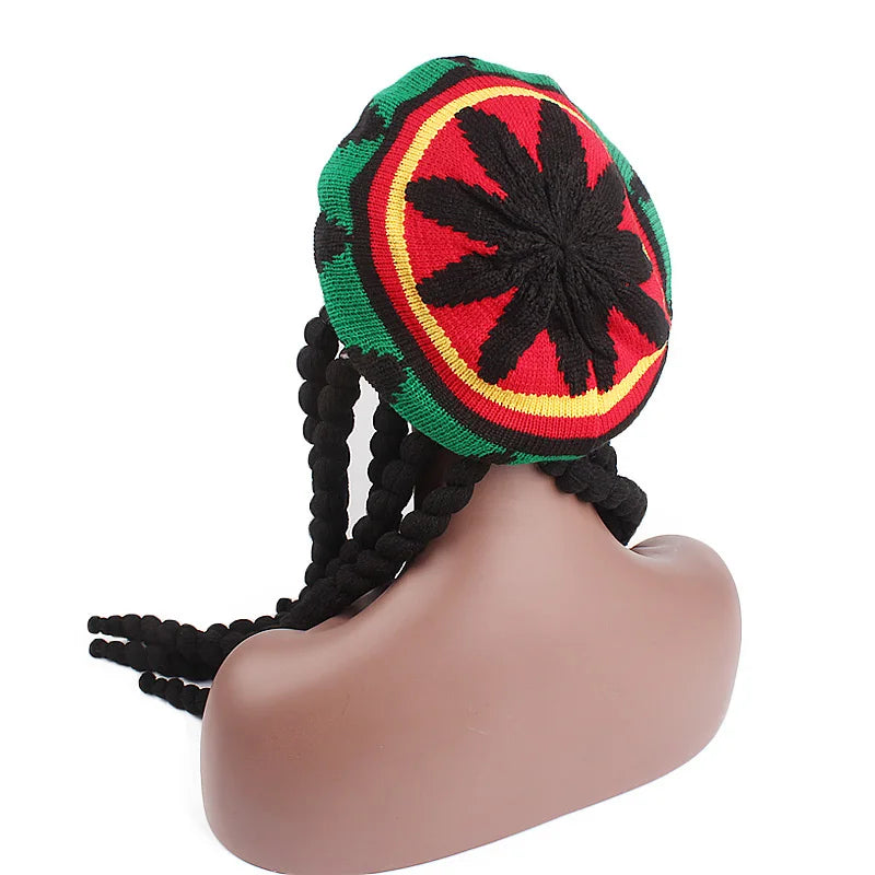 Rasta Dread Beanie/Faux Dreadlocks