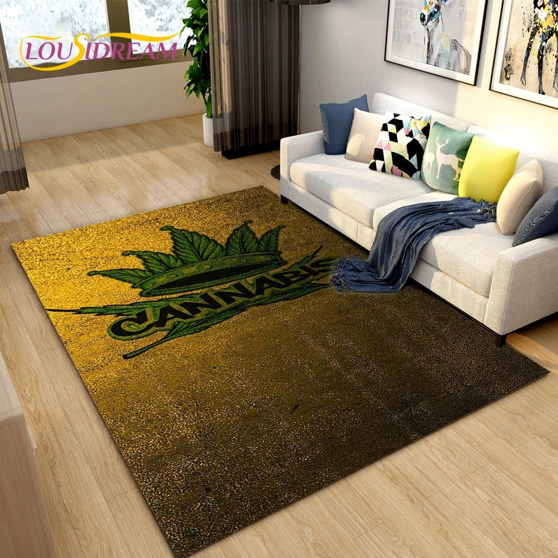 "Cannabis" Area Rug/Carpet Rug