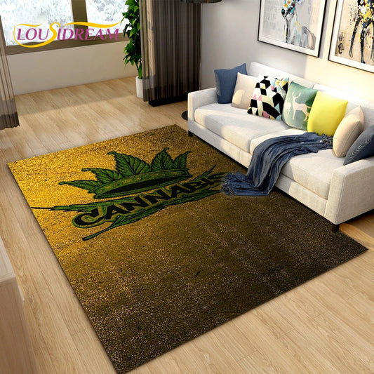 "Cannabis" Area Rug/Carpet Rug