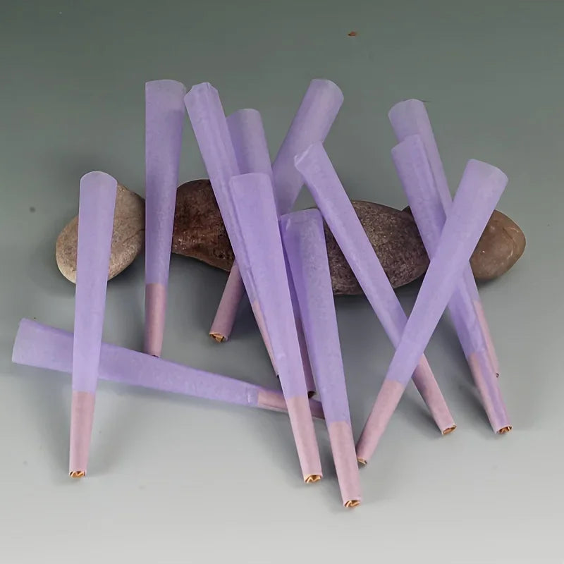 Pre-rolled Paper Cones (Purple Color)  100% Natural Pulp Pre-rolls