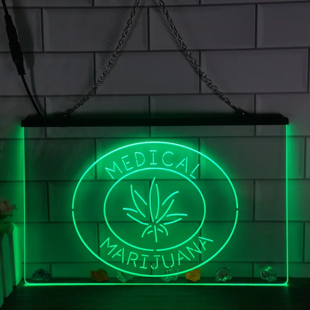 Neon Light "Medical Marijuana" (Green)