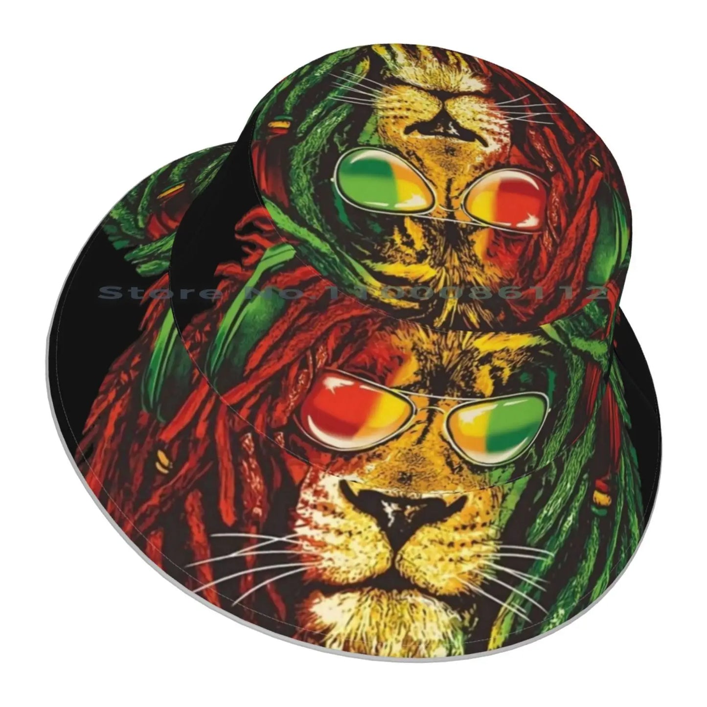 Lion Marley Bucket Hat Sun Cap Reggae Weed Jamaica Music Cool Funny Pot Peace Smoke Bong Cute Ganja Hemp One Love Retro Roots