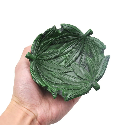 Resin Leaf Ashtray (Dark Green)