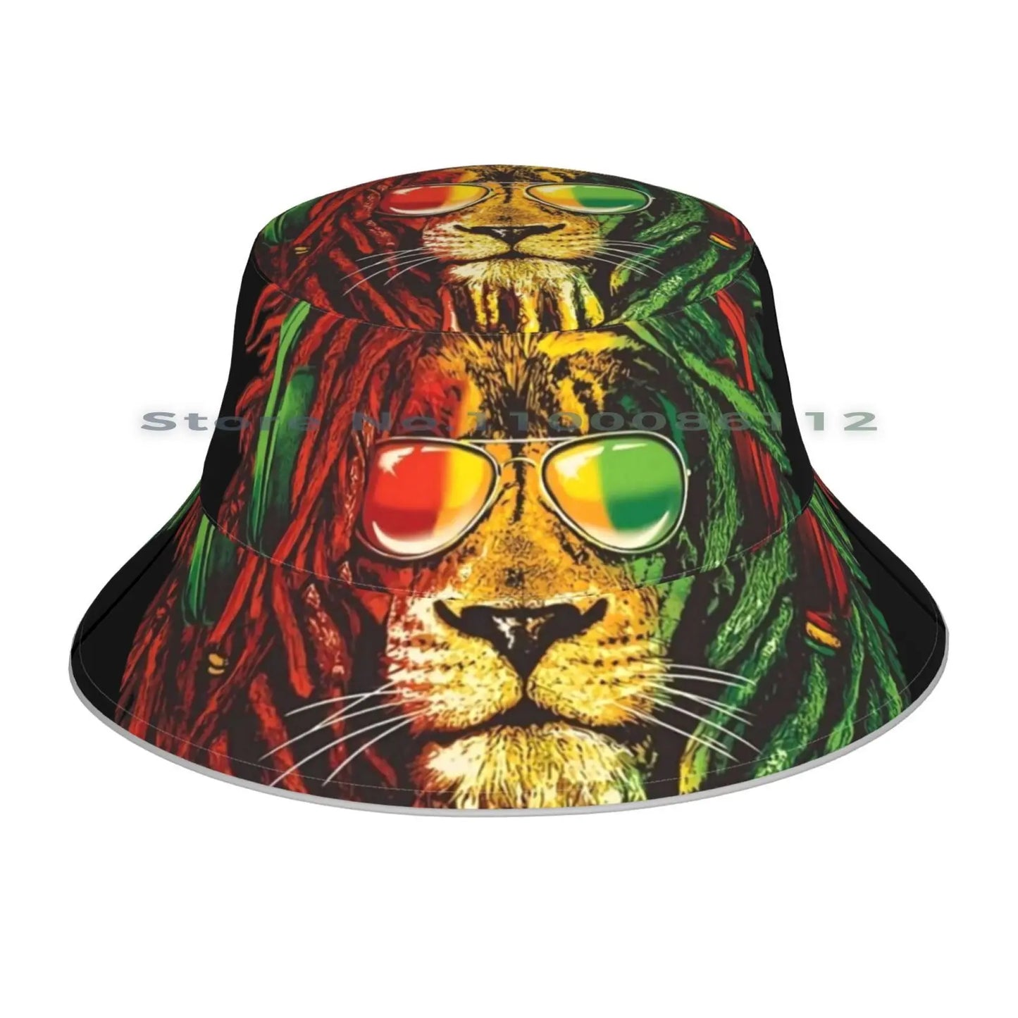 Lion Marley Bucket Hat Sun Cap Reggae Weed Jamaica Music Cool Funny Pot Peace Smoke Bong Cute Ganja Hemp One Love Retro Roots