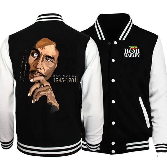 Raggae Marley Baseball Uniform Jacket Baseball Uniform Jacket Mens/Womens