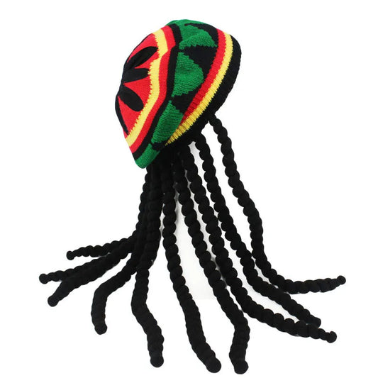 Rasta Dread Beanie/Faux Dreadlocks