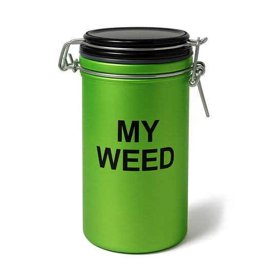 MY WEED FROSTED GLASS STASH JAR