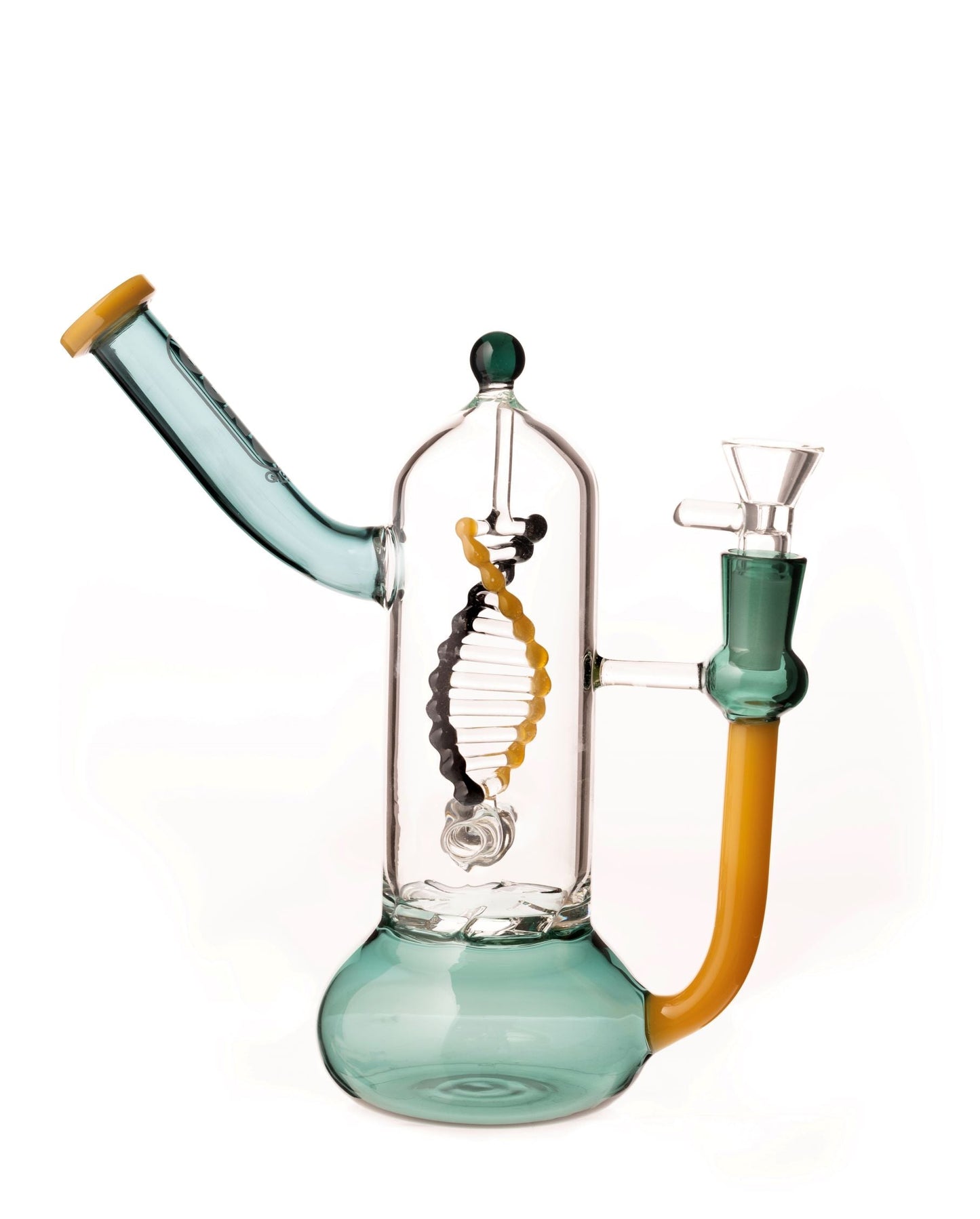 Daze Glass - Spinning DNA & Turbine Perc Glass Water Pipe