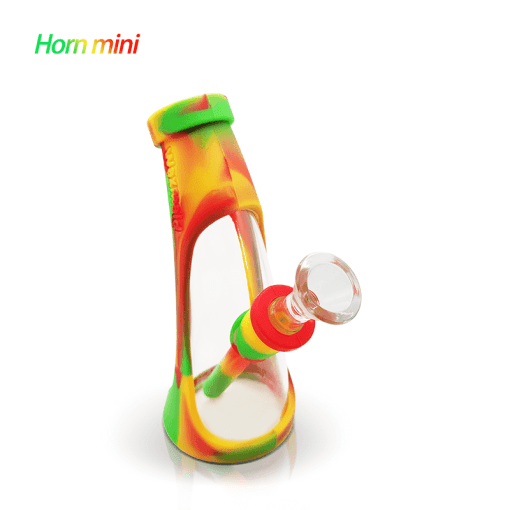 "Mini Horn" (Silicone Glass Bubbler) By: Waxmaid