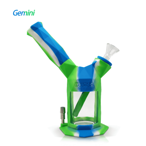 "Gemini" 2-IN-1 (Water Pipe & Nectar Collector) by: Waxmaid