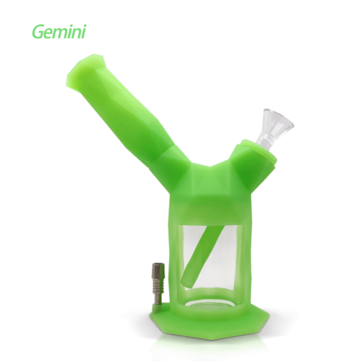 "Gemini" 2-IN-1 (Water Pipe & Nectar Collector) by: Waxmaid