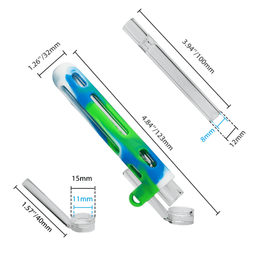 "Personal Chillum" (Silicone & Glass)