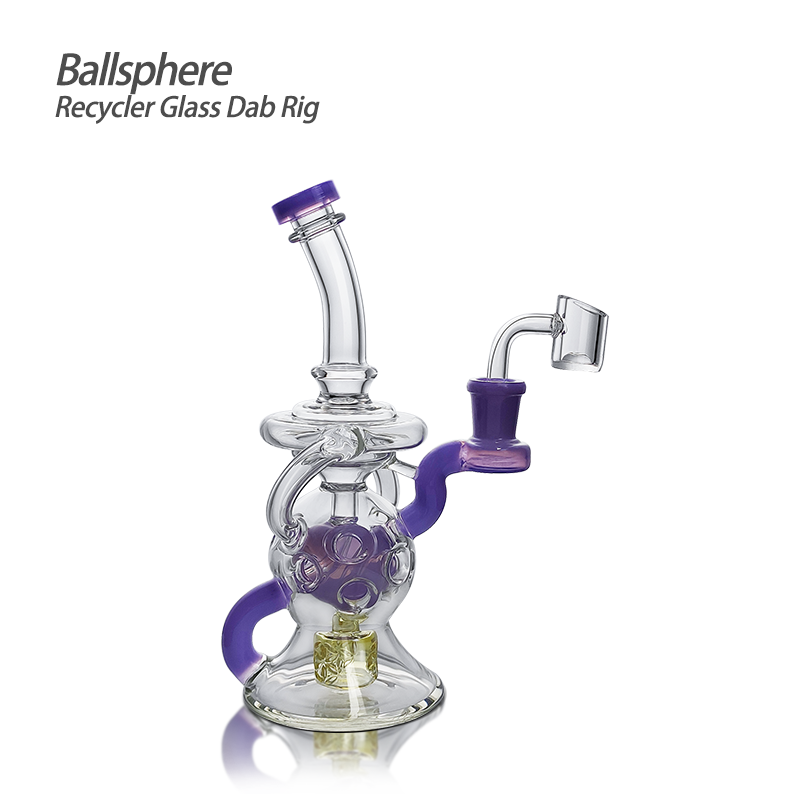 "BallSphere Recycler" (7.68‘‘Glass Rig) By: Waxmaid