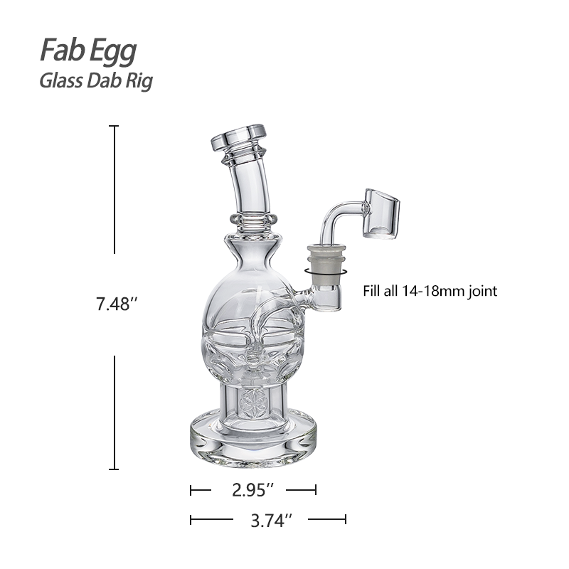 "Fab Egg" (7.48" GLASS DAB RIG) By: WAXMAID