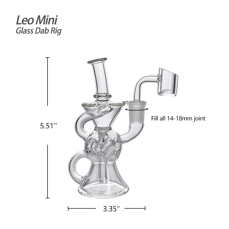 "Leo Mini" (5.51‘’ Glass Rig) By: Waxmaid