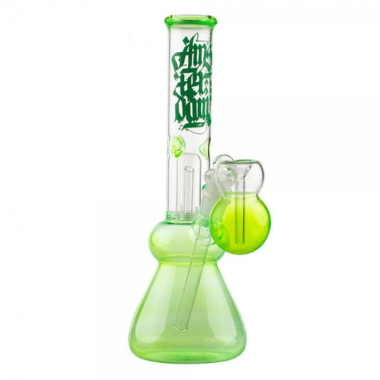 Amsterdam | 12" Green Glass Water Pipe w/ Tree Perc