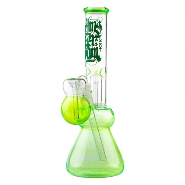 Amsterdam | 12" Green Glass Water Pipe w/ Tree Perc