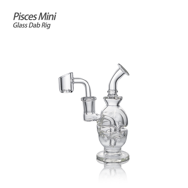 "Pisces Mini" (5.27″ Glass Rig) By: Waxmaid