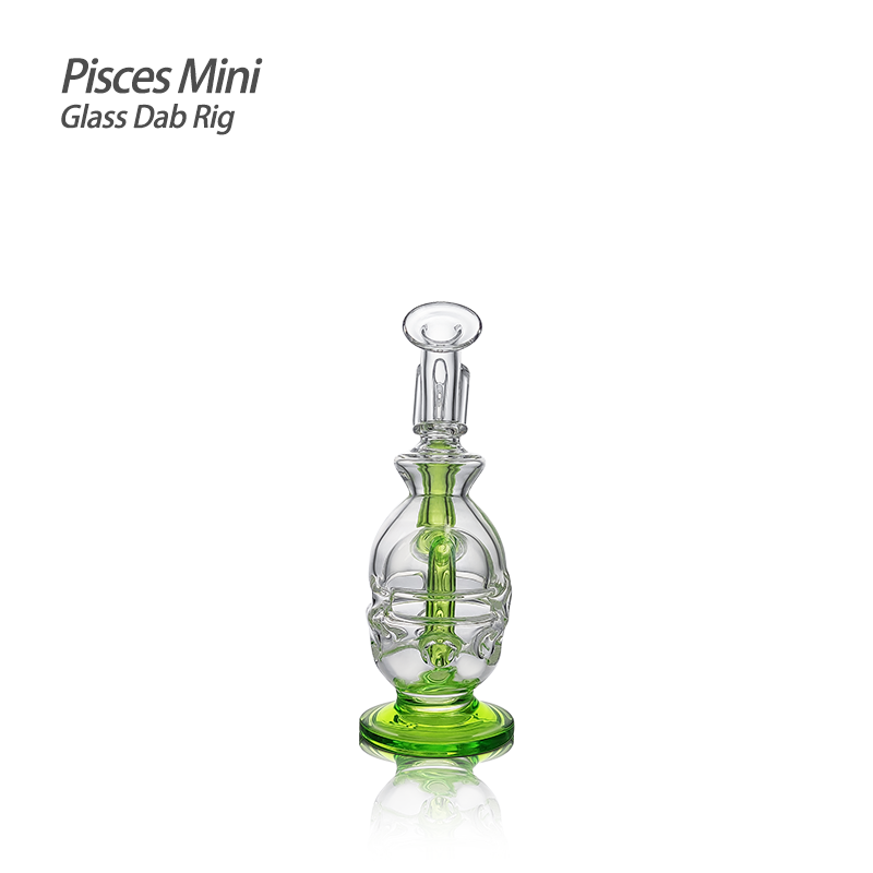 "Pisces Mini" (5.27″ Glass Rig) By: Waxmaid