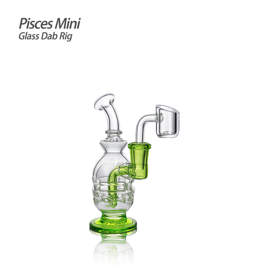 "Pisces Mini" (5.27″ Glass Rig) By: Waxmaid