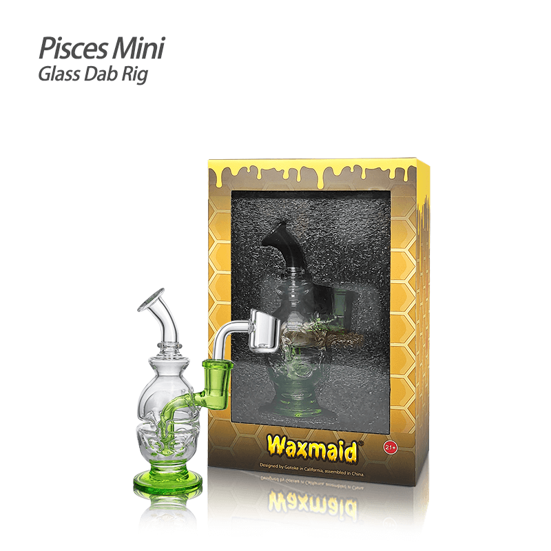 "Pisces Mini" (5.27″ Glass Rig) By: Waxmaid